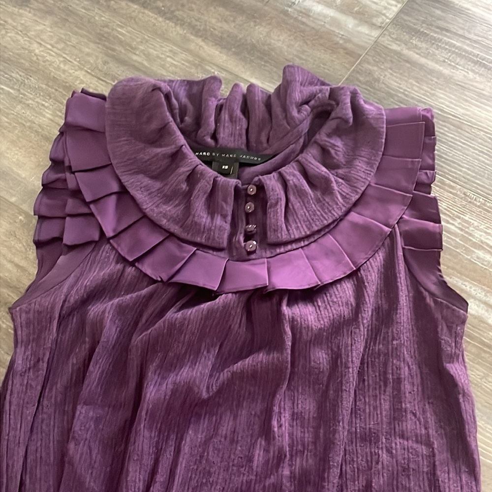 Marc Jacobs Purple Ruffled Blouse - Picture 2 of 8